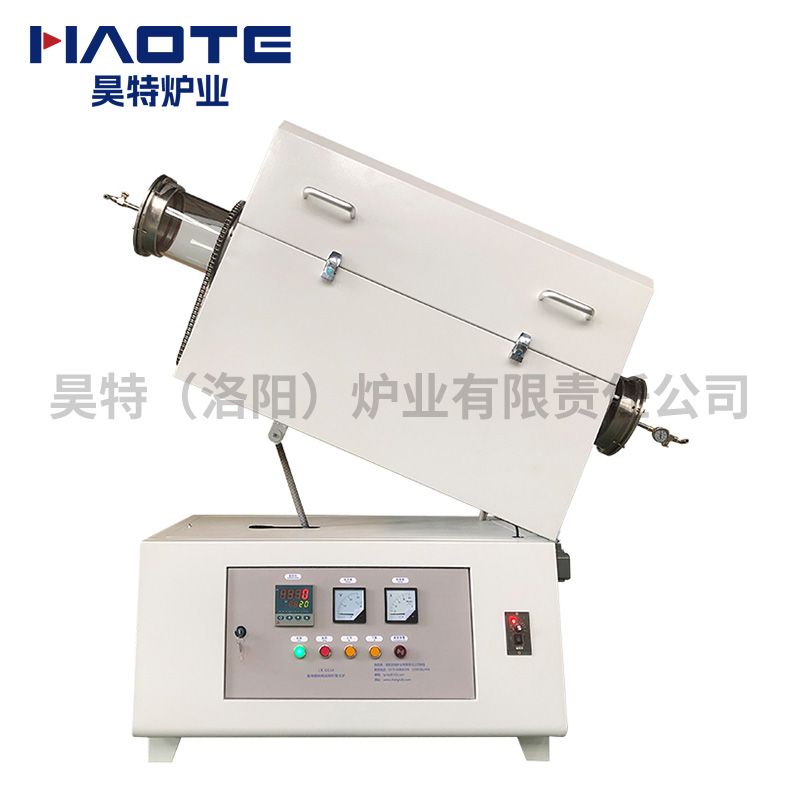 1400℃管（guǎn）徑100加熱區600回轉管式爐純白